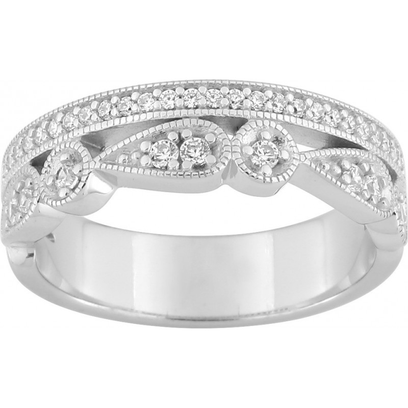Bague Murat argent rhodié 925/000 54