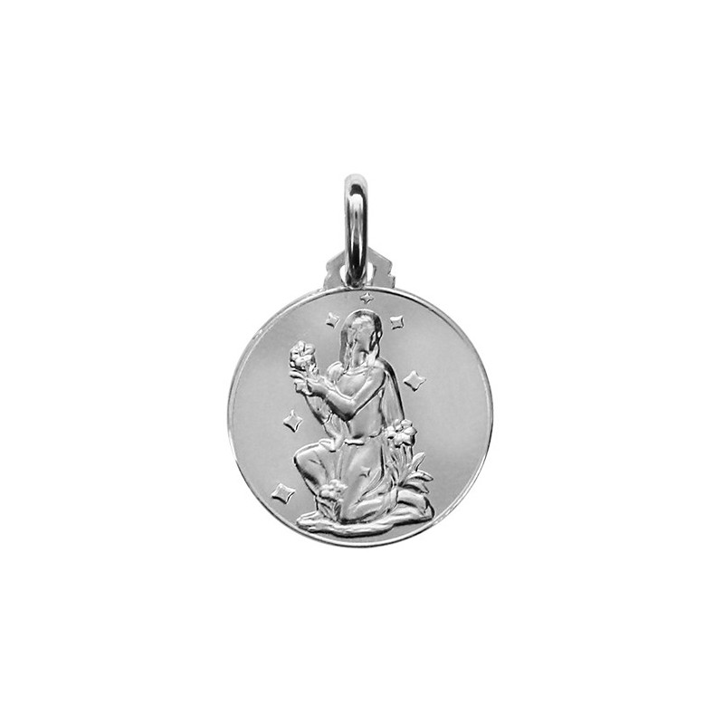 MEDAILLE ARGENT RHODIE ZODIAQUE VIERGE