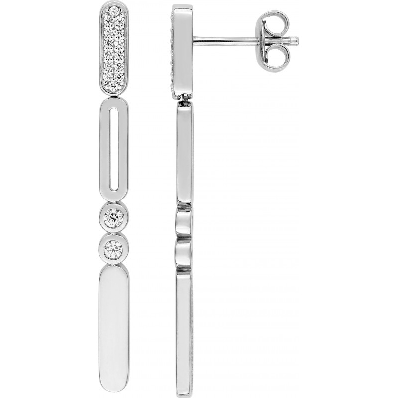 Boucles d'oreilles Murat argent rhodié oz