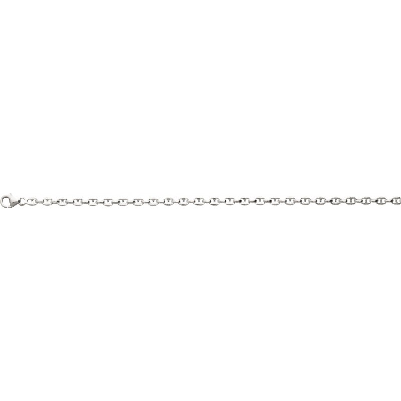 Collier grain de café argent rhodié