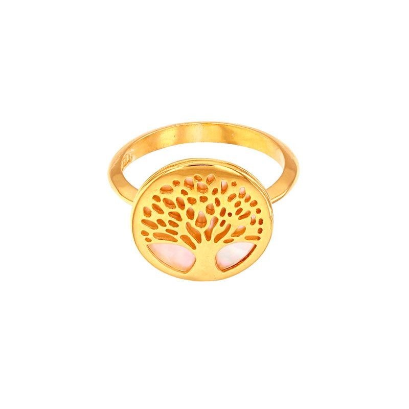 Bague plaqué or + nacre_58