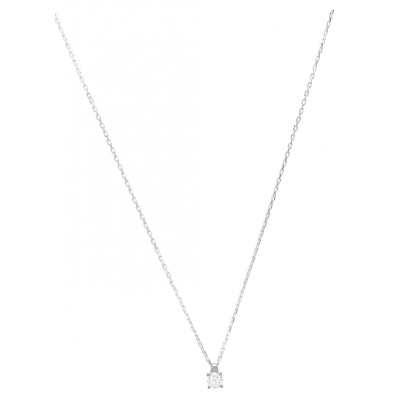 Collier argent rhodié + OZ