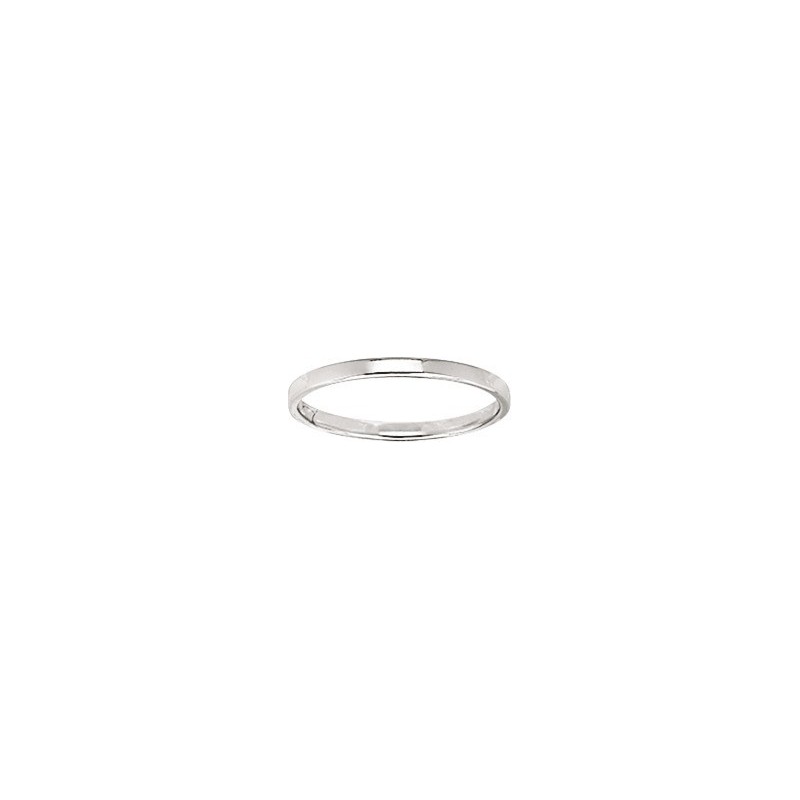 Alliance argent rhodié 2mm