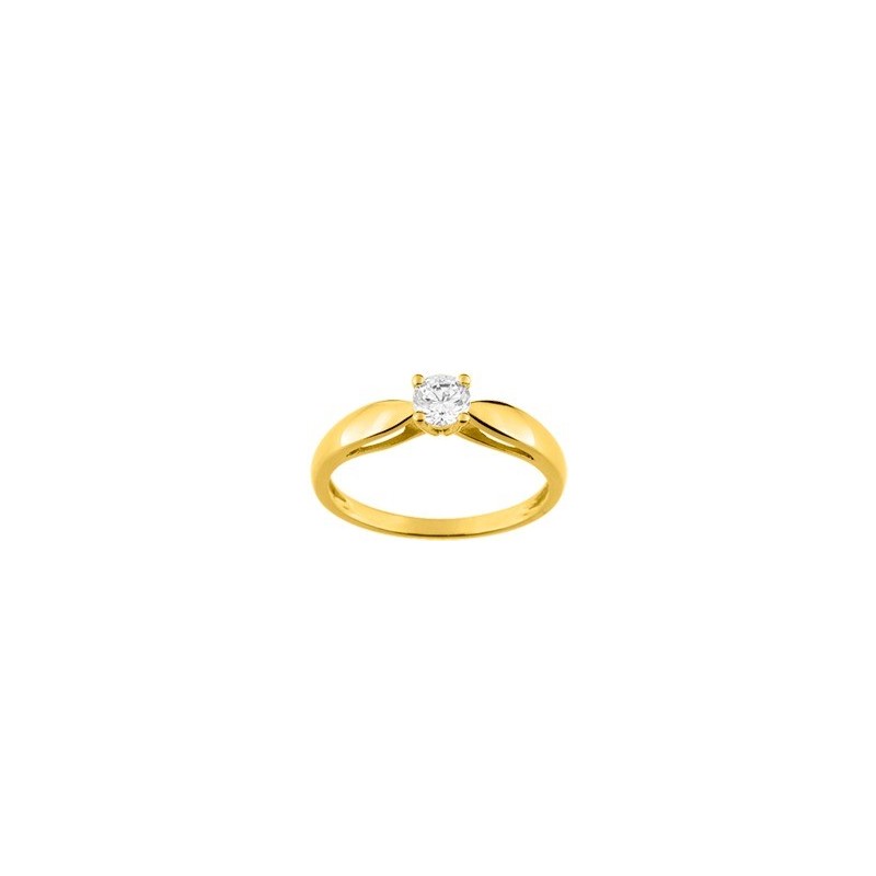 Solitaire plaqué or 4 mm