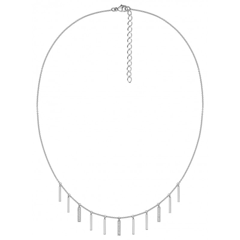 Collier argent rhodié + oz