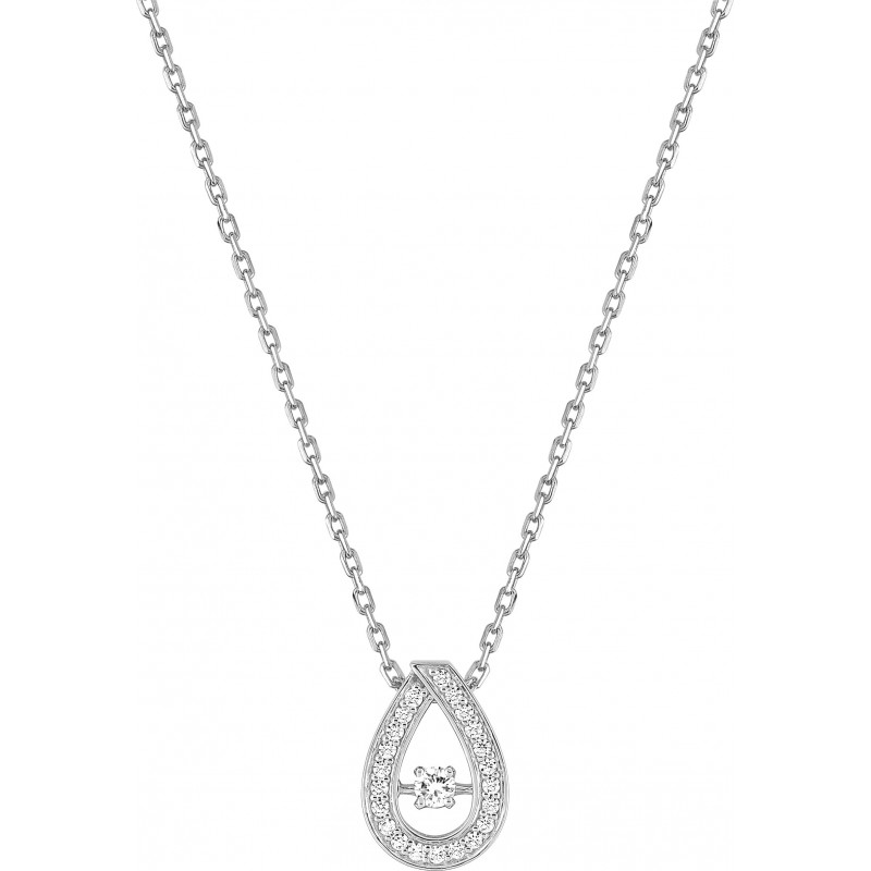 Collier argent rhodié + oz