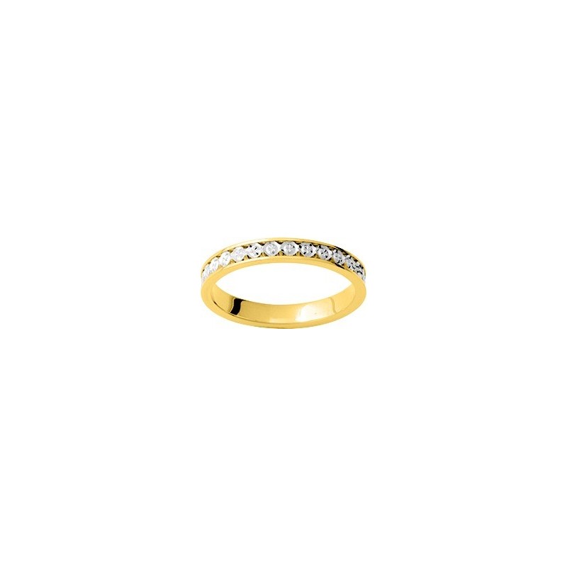 Alliance bicolore plaqué or 3mm