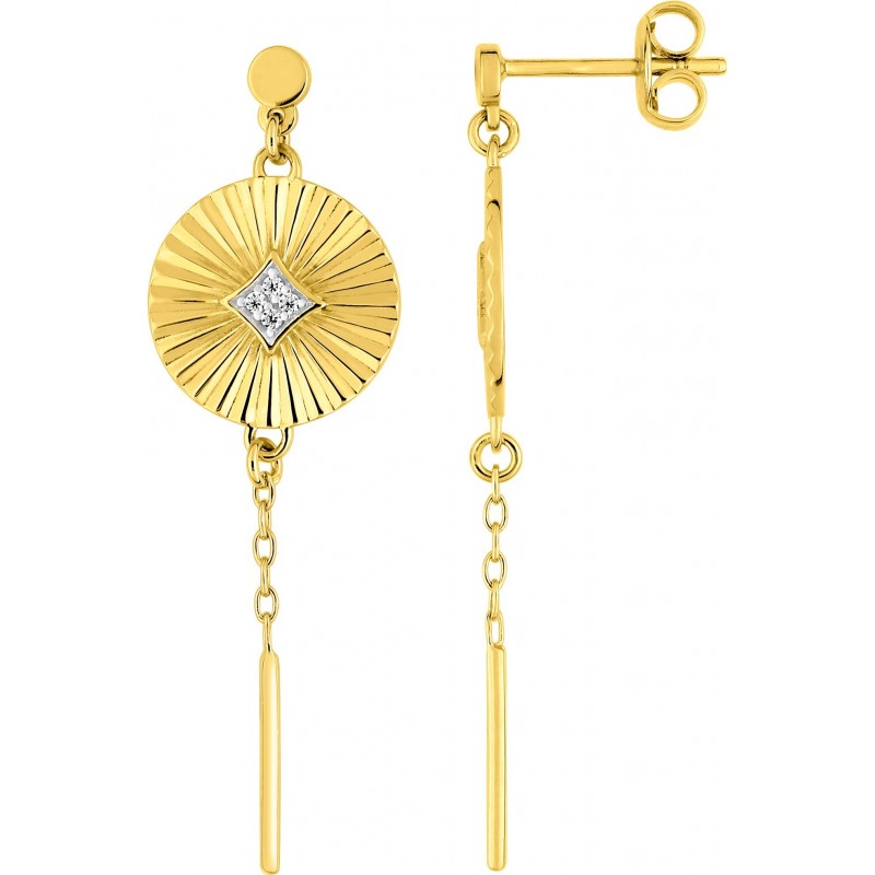 Boucles d'oreilles plaqué or oz