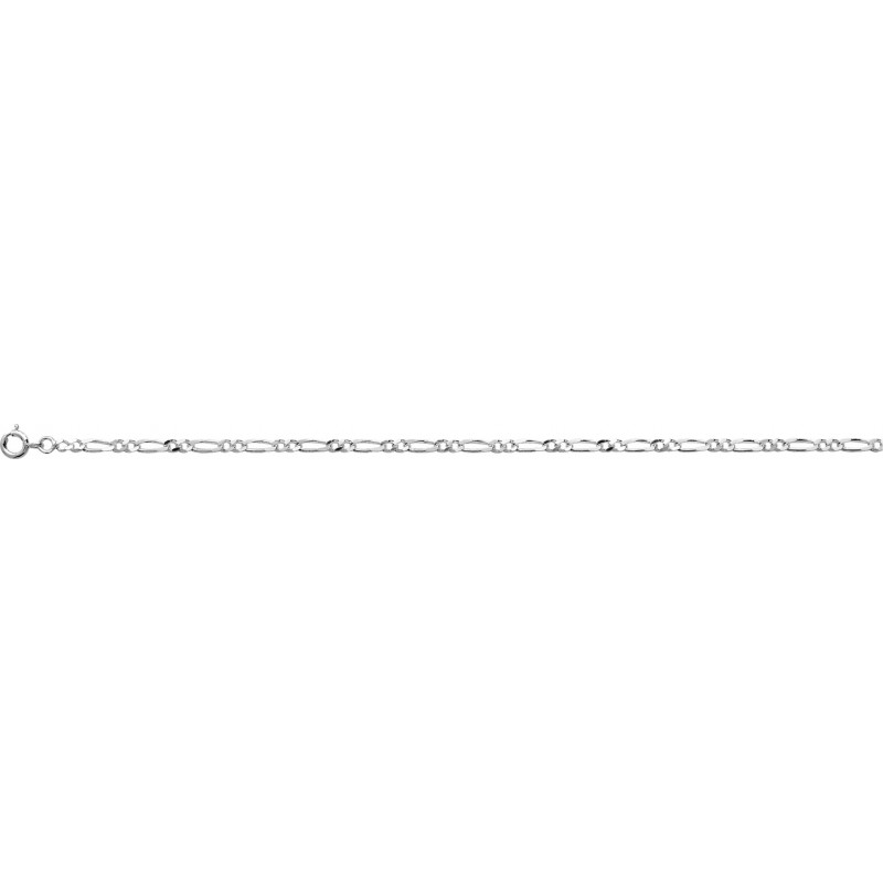 Bracelet figaro 1+2 argent