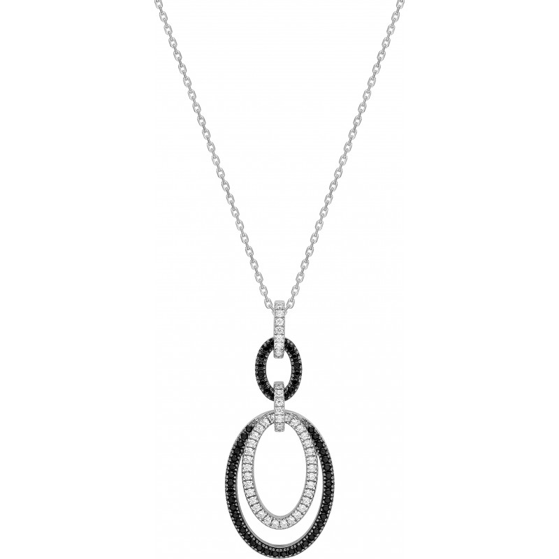 Collier argent rhodié oz