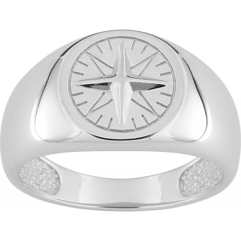 Chevalière argent rhodié