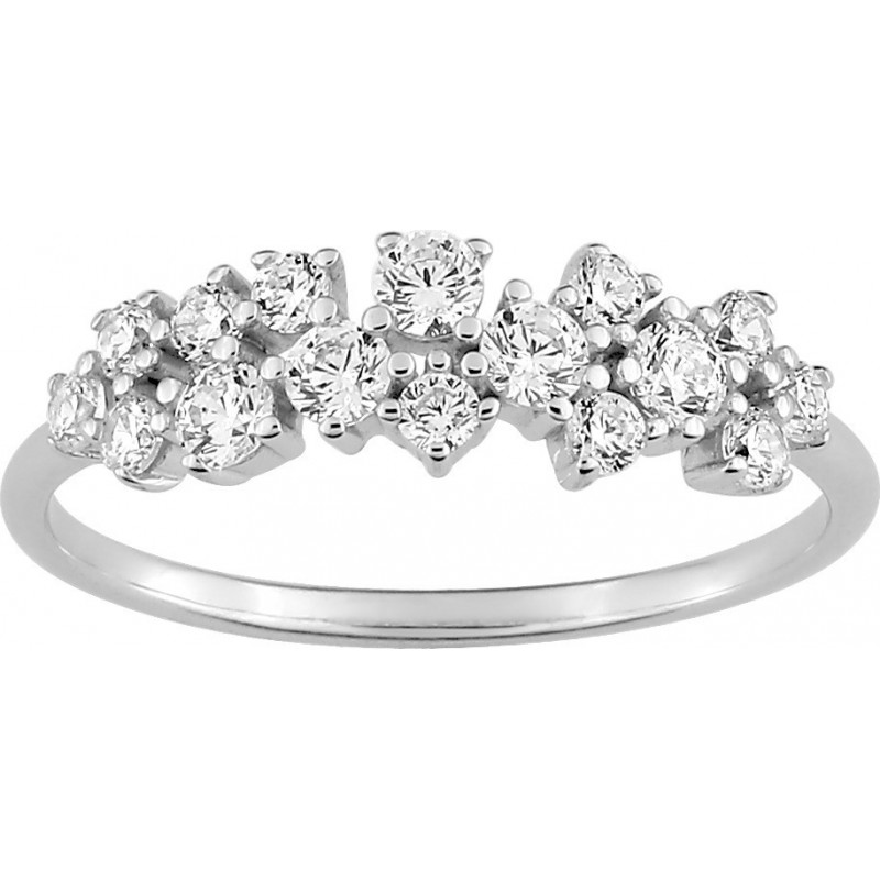 Bague argent rhodié + oz