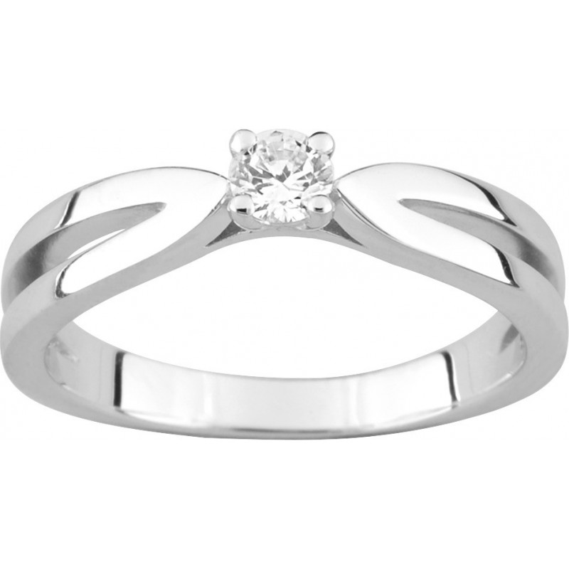 Bague argent rhodié + oz