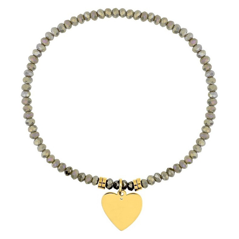 Bracelet fantaisie acier doré