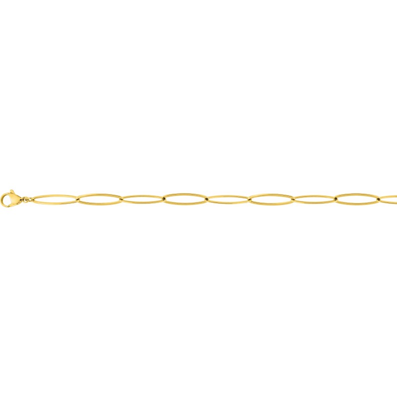 Collier fantaisie acier doré