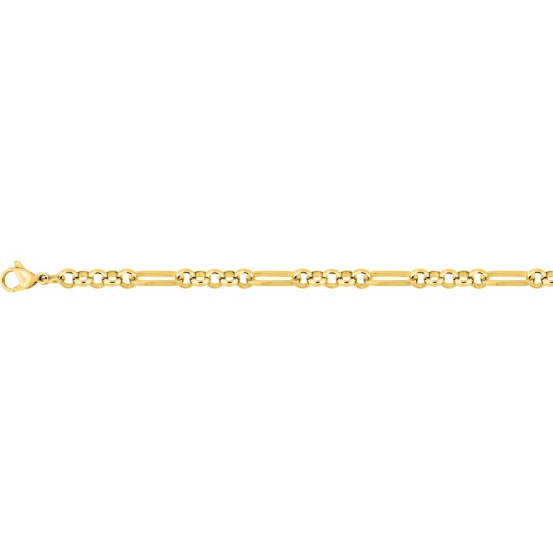 Collier fantaisie acier doré