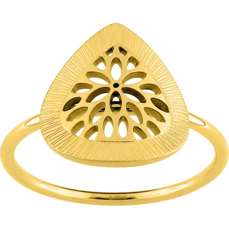Bague acier doré