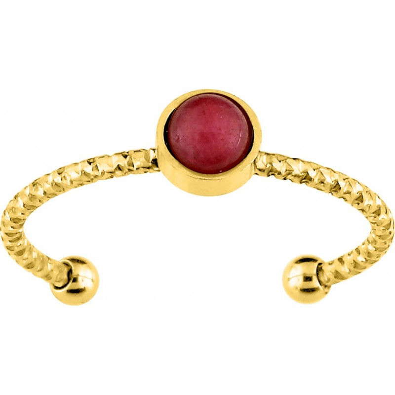 Bague acier doré