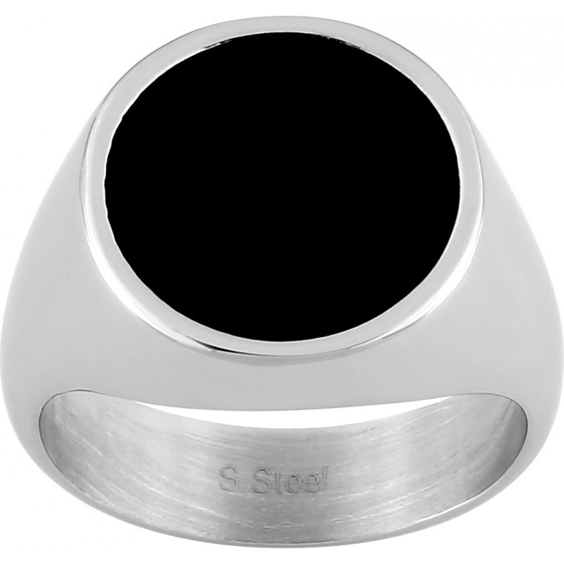 Chevalière carbone acier