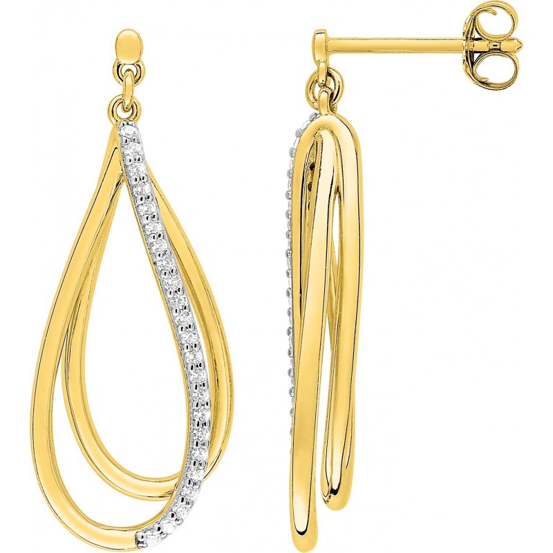 Boucles d'oreilles plaqué or + oz