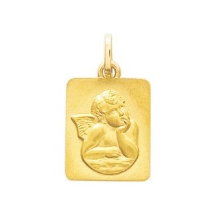 médaille ange or 9ct jaune