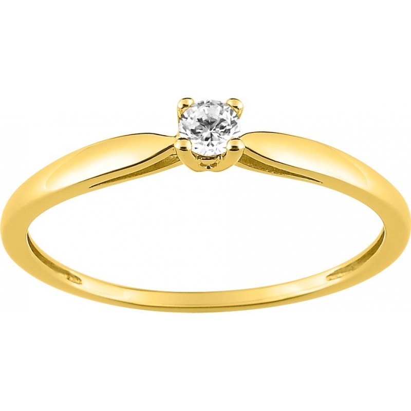 Solitaire or 750 diamant