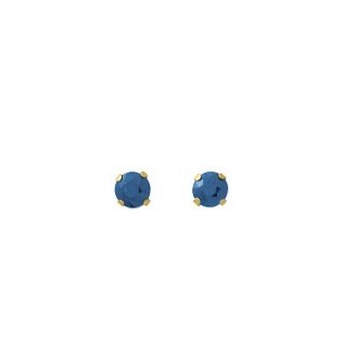Boucles d'oreilles or 375 + saphir