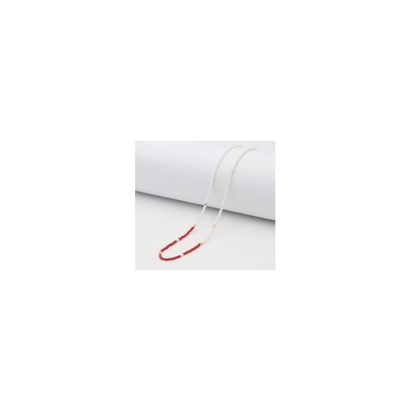 Collier acier doré + cristal