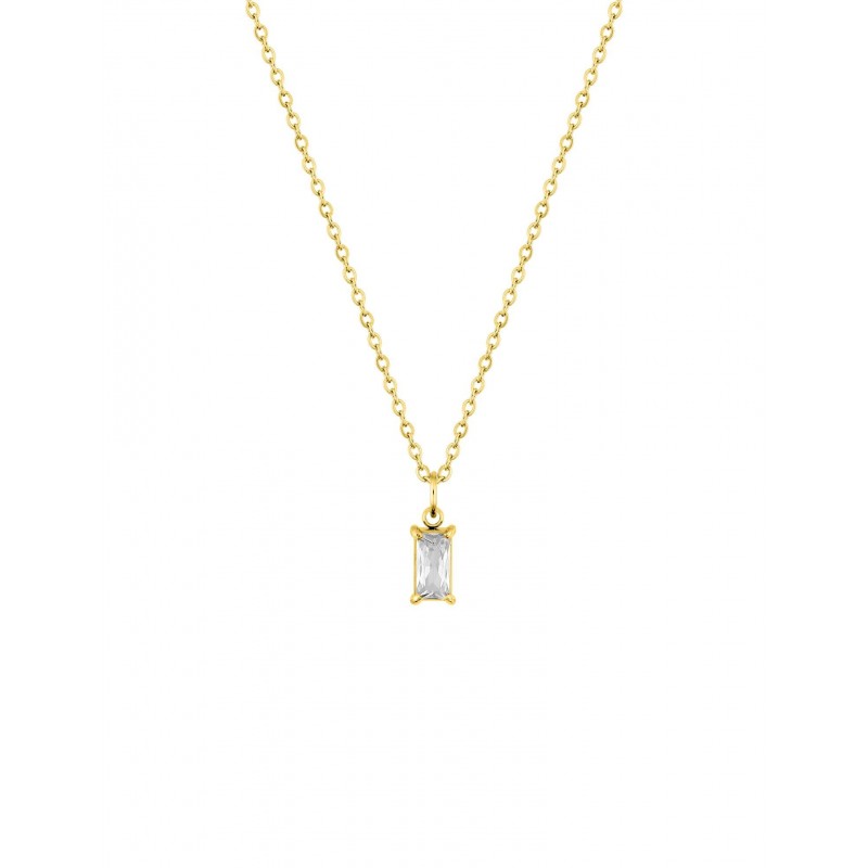 Collier acier doré + oz