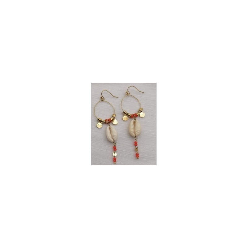Boucles d'oreilles acier doré