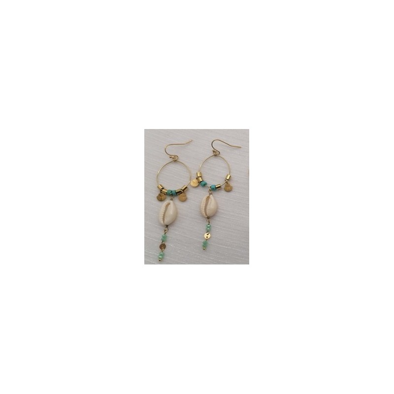 Boucles d'oreilles acier + cristal