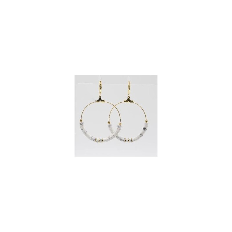 Créoles acier doré