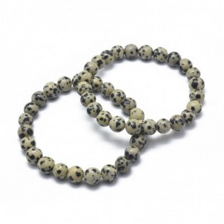 Bracelet jaspe dalmatien