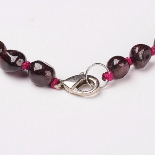 Collier grenat naturel