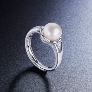 Bague argent perle