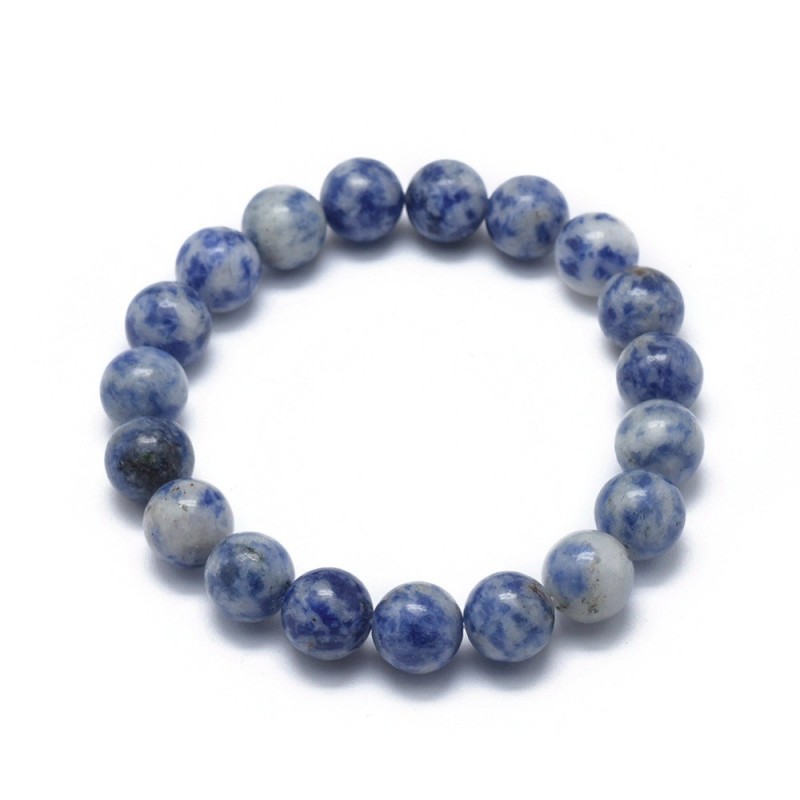 Bracelet jaspe taches bleues