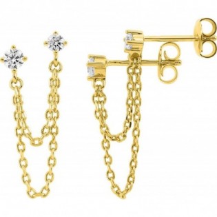 Boucles d'oreilles plaqué or + oz