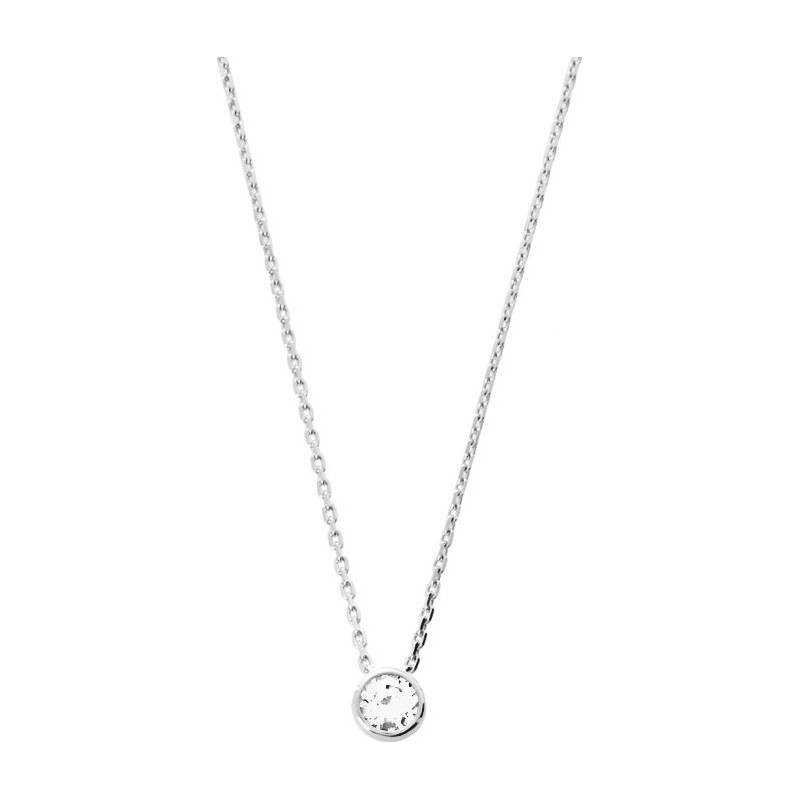 Collier argent rhodié + oz