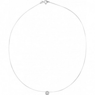 Collier nylon & argent + oz