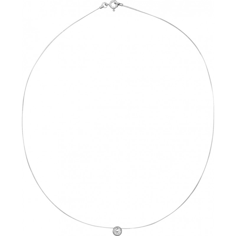 Collier nylon & argent + oz