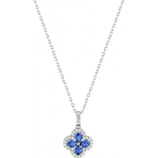 Collier argent rhodié + oz