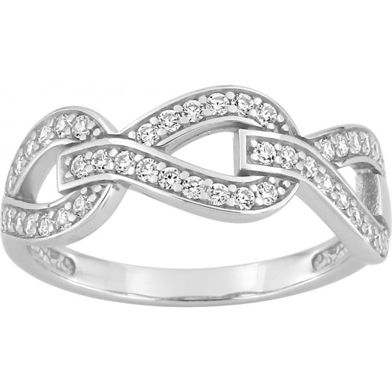 Bague argent rhodié + oz