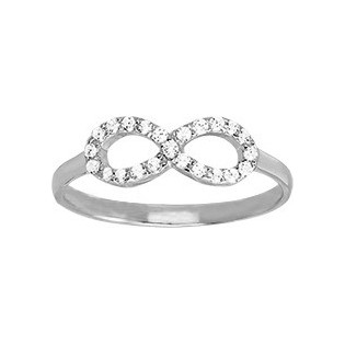 Bague argent rhodié + oz