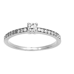 Bague argent rhodié + oz