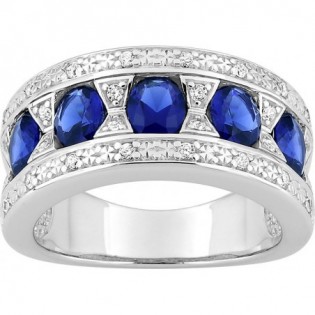 Bague argent rhodié + oz