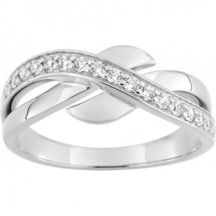 Bague argent rhodié + oz