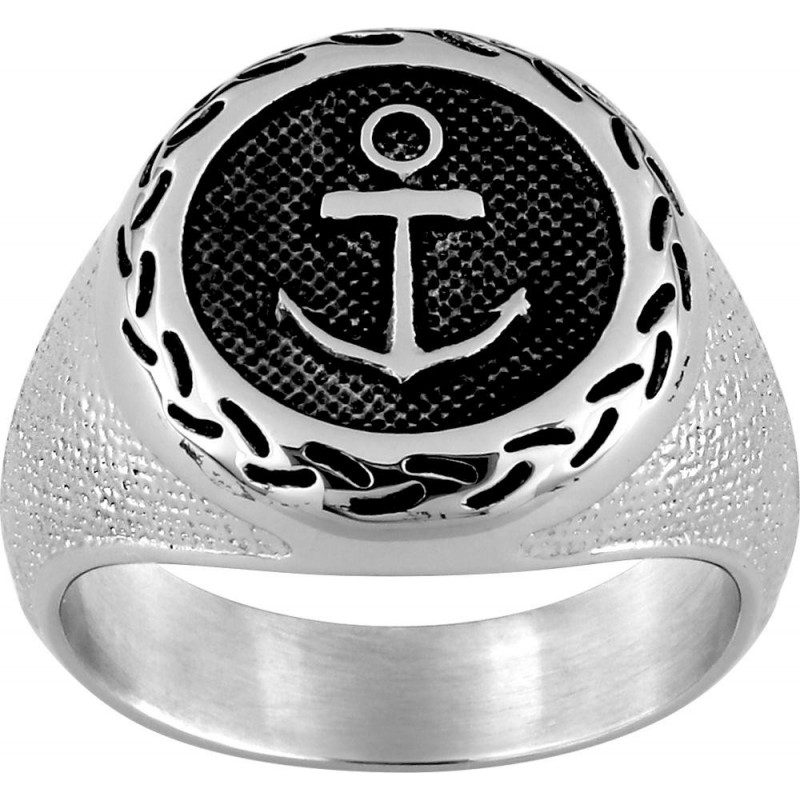 Bague acier homme