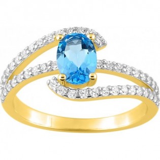 Bague plaqué or + top syn & oz