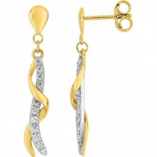 Boucles d'oreilles or 375 + oz