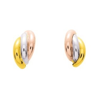 Boucles d'oreilles trois ors 375